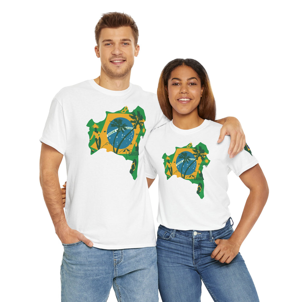 Brasilianische Flagge Brasilien Salvador Bahia Unisex T-Shirt