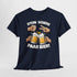 Lustig Schere Stein Paar Bier T-Shirt