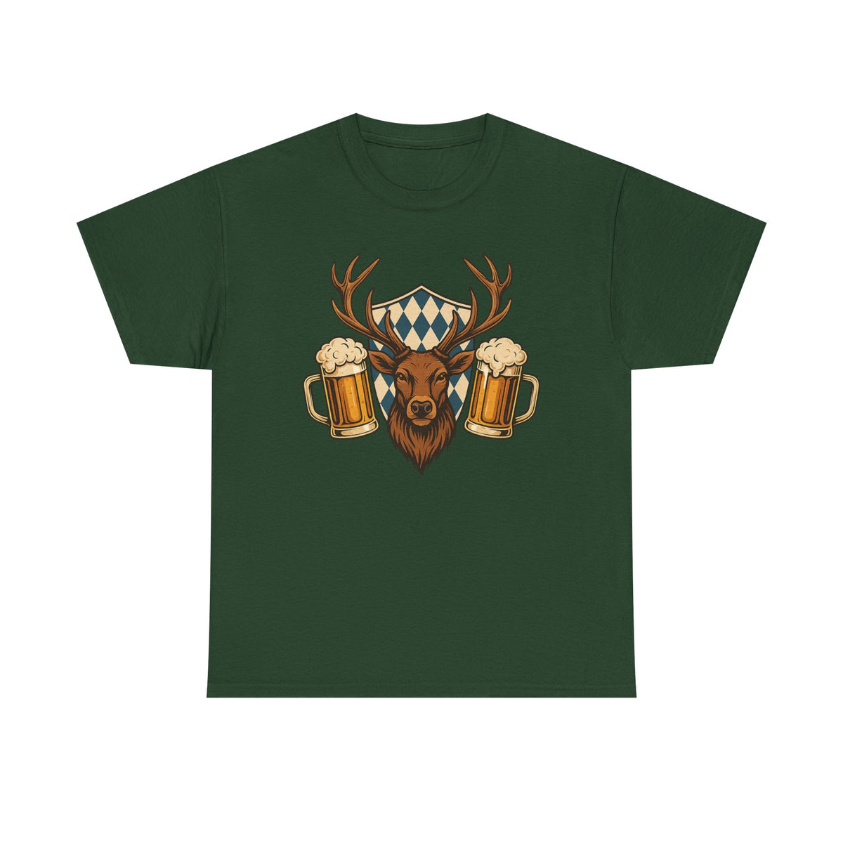 Oktoberfest Hirsch & Bier – Bayerisches Wiesn T-Shirt