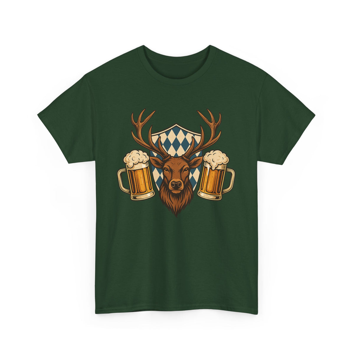 Oktoberfest Hirsch & Bier – Bayerisches Wiesn T-Shirt