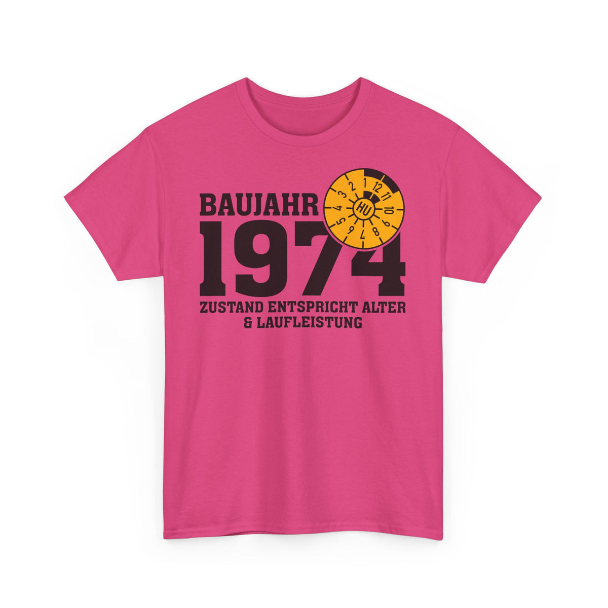 Geburtstag TÜV Baujahr 1974 Zustand entspricht Alter und Laufleistung Lustiges Geschenk Unisex T-Shirt