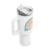 Happy Regenbogen -  70s Hippy Style - Cooles Statement - Thermobecher 1,18 Liter