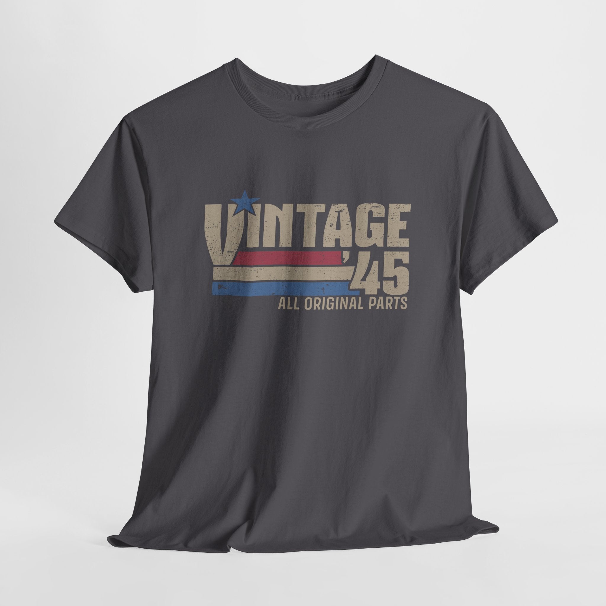 80. Geburtstag Jahrgang 1945 Vintage 45 Original Parts Retro Geschenk T-Shirt