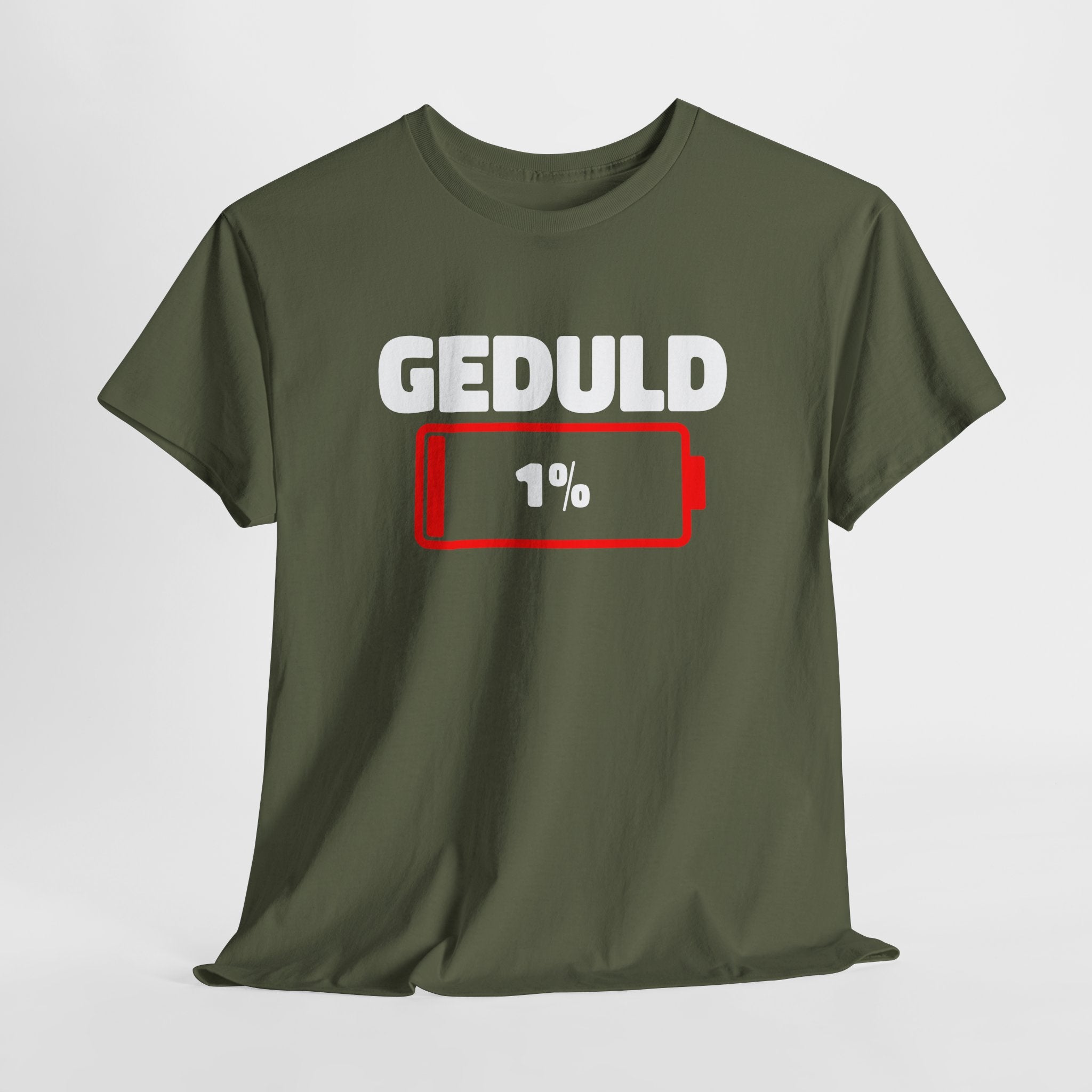 Geduld 1% Lustige Sprüche für Männer Sprüche Herren Lustig T-Shirt