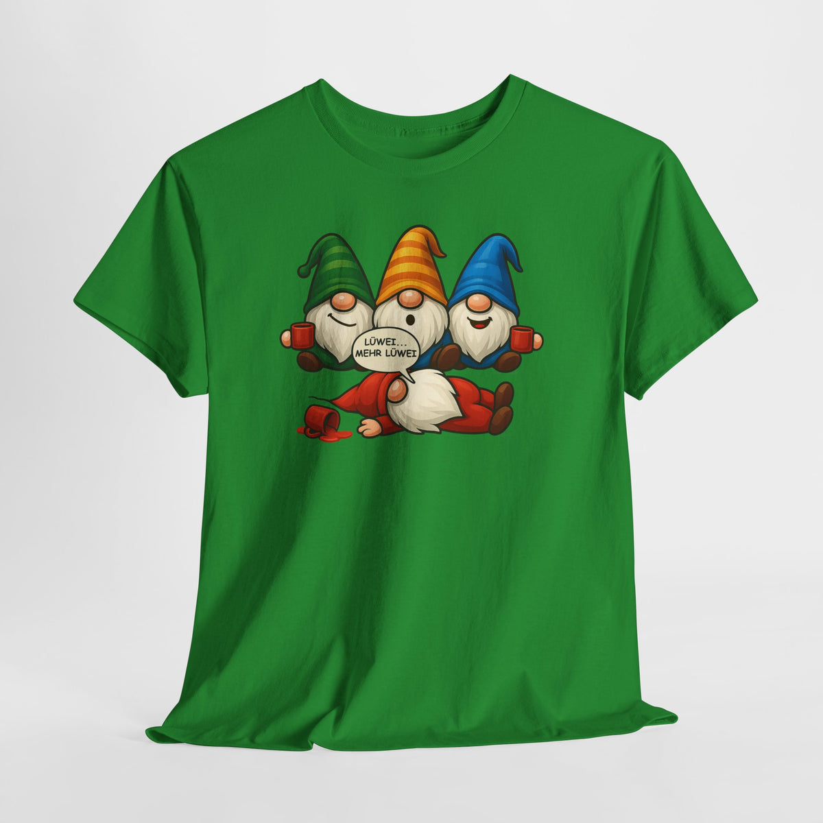 Lustige Glühwein Wichtel – Mehr Lüwei – Betrunkene Weihnachtsgnome Shirt