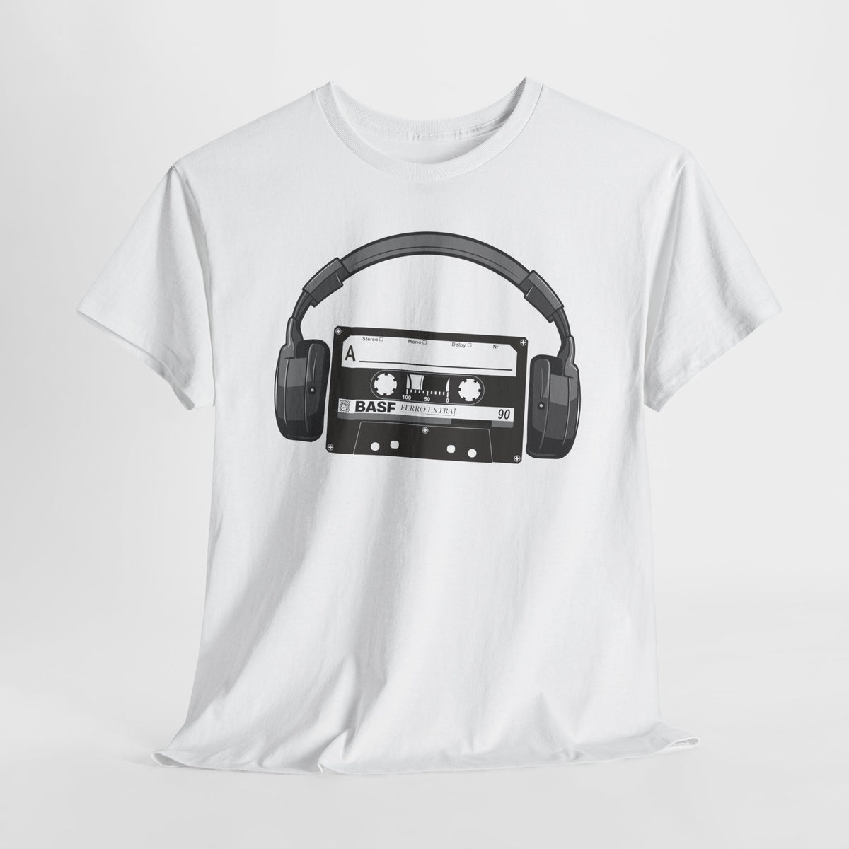 Retro Musik Kassette Kopfhörer 80s 90s Style T-Shirt
