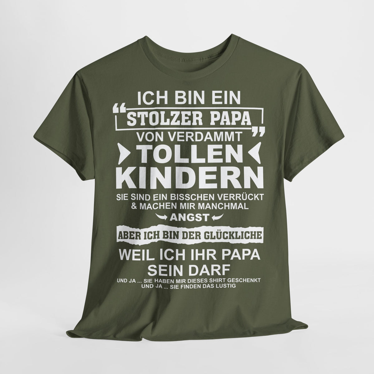 Stolzer Papa von verrückten Kindern – Lustiges Vatertags-Shirt