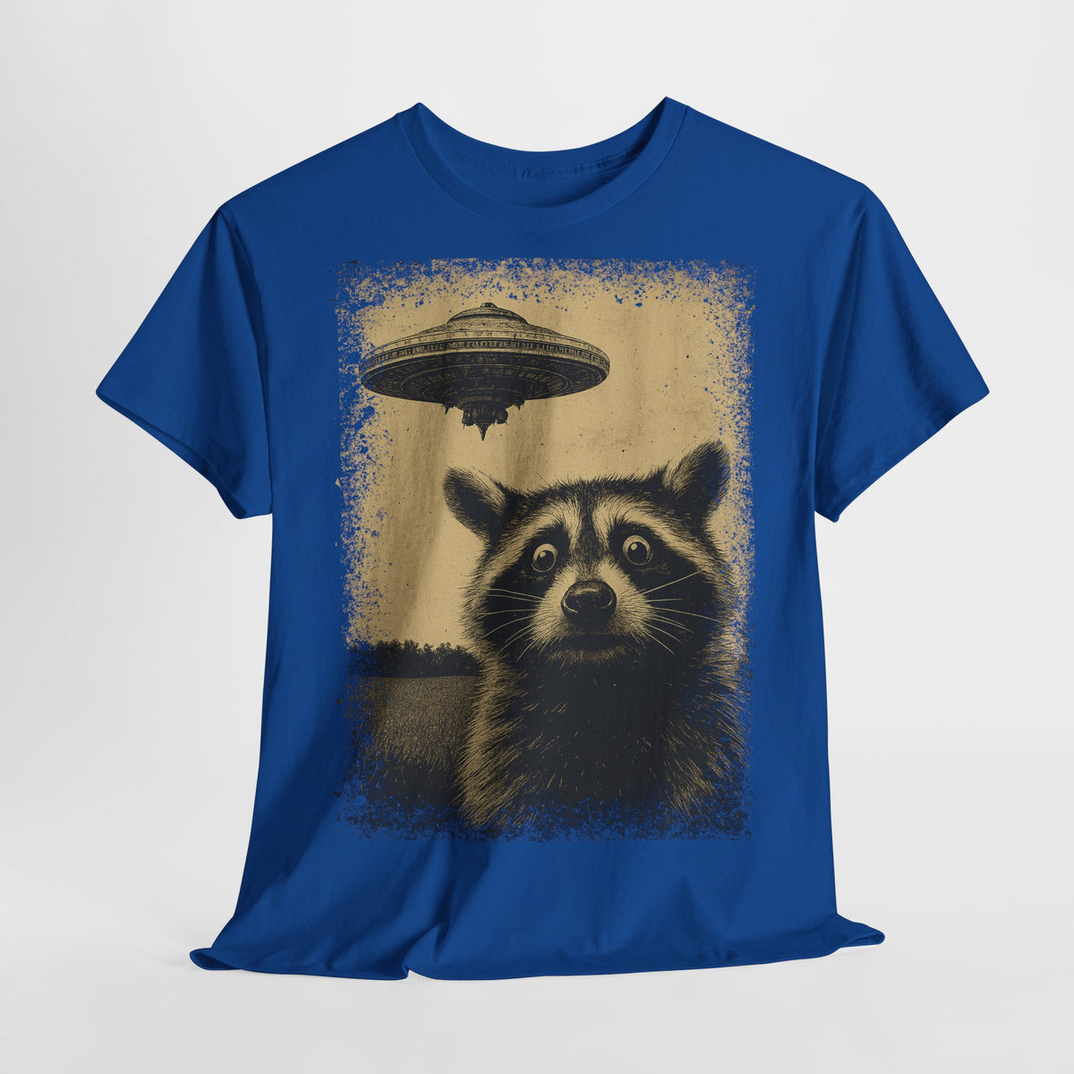 Waschbär UFO Alien Lustiges T-Shirt