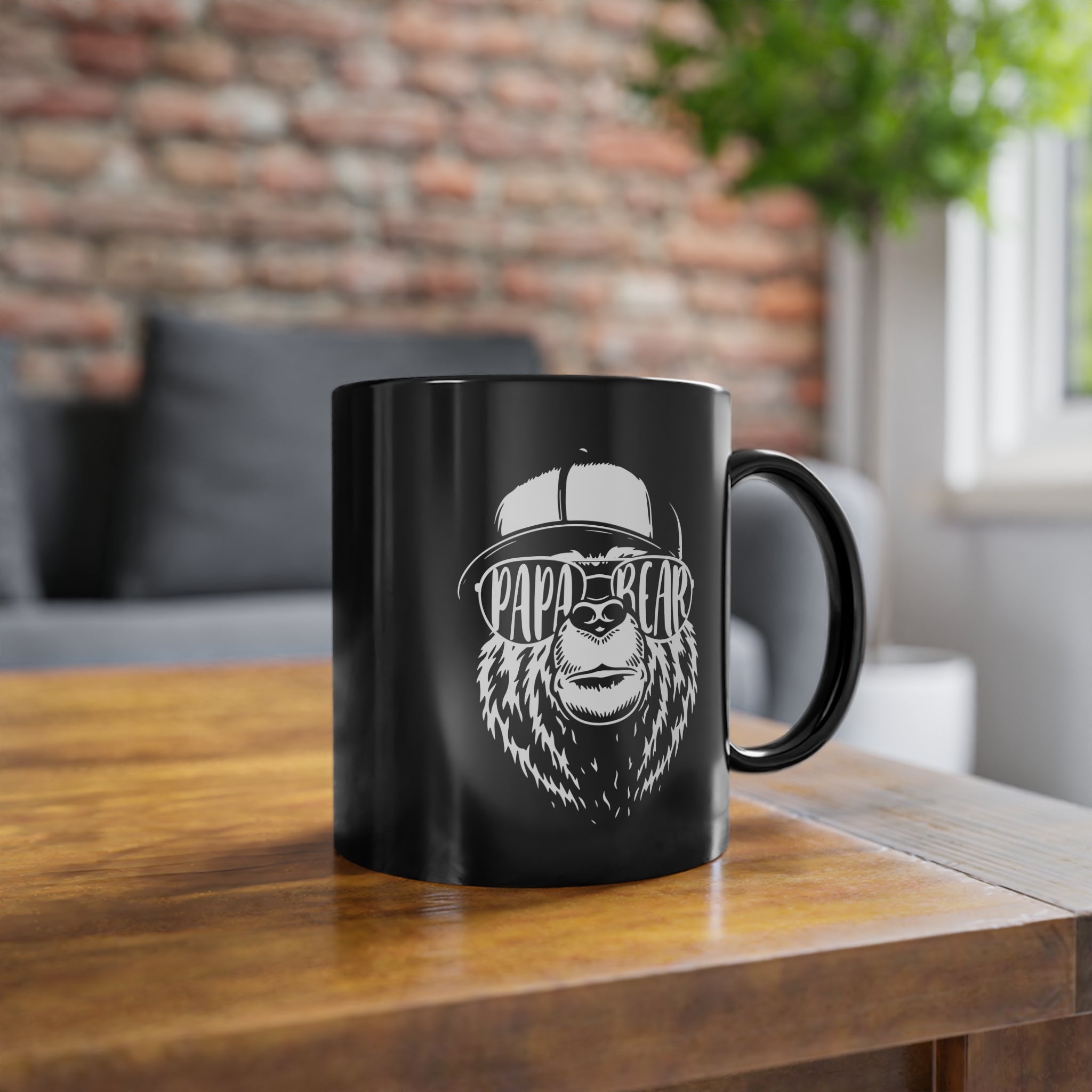 Papa Vatertag Shirt - Papa Bär Papa Bear - Bär mit Sonnenbrille - Lustige Vatertag Geschenk Kaffee Tasse