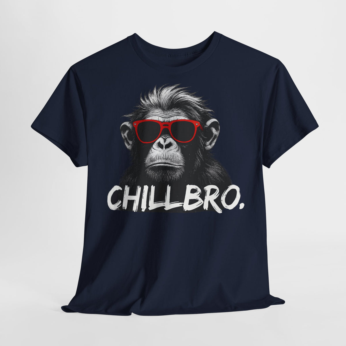 Chill Bro – T-Shirt mit Lustigem Affen und roter Sonnenbrillen - Lustiges T-Shirt