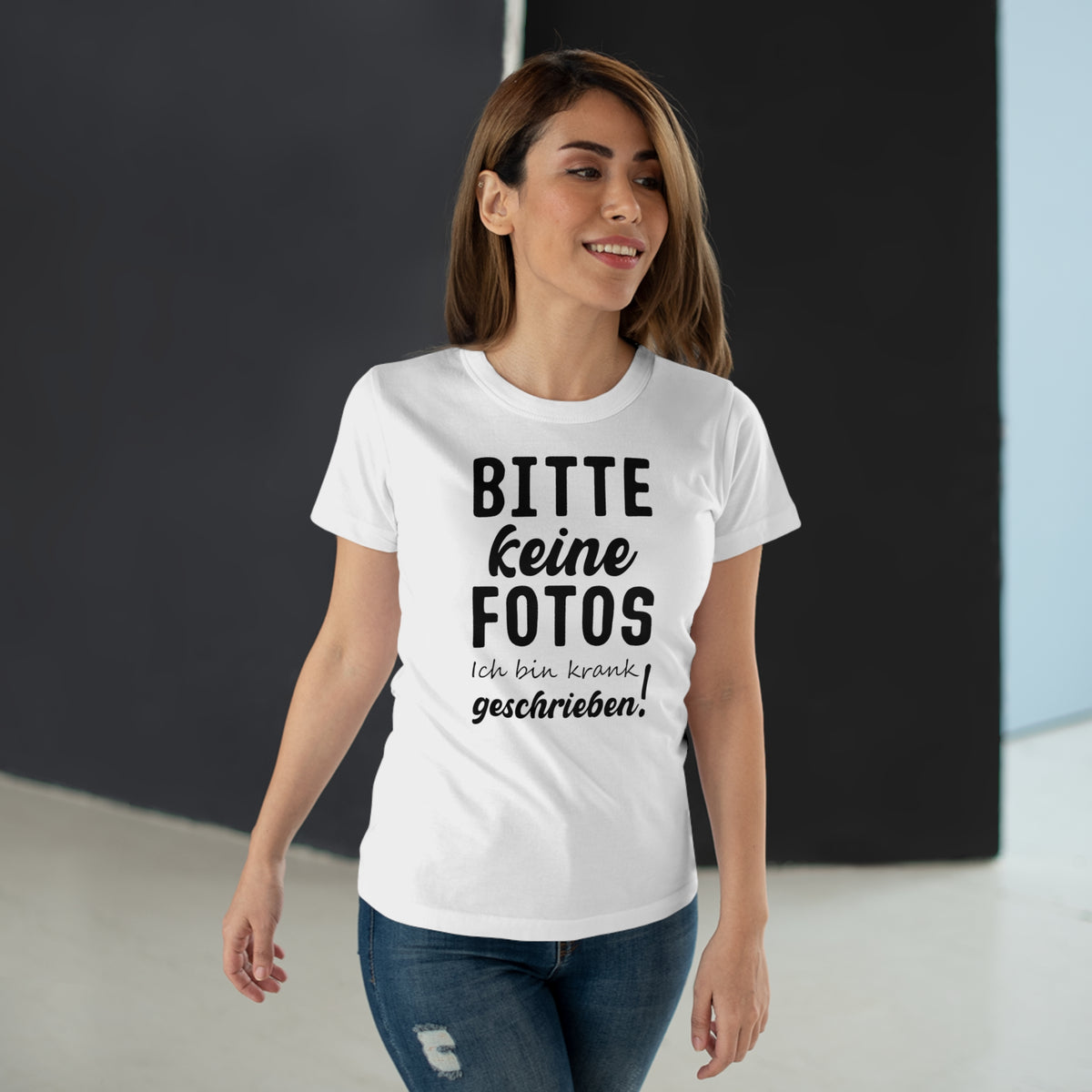 Bitte keine Fotos - bin krank geschrieben - Lustiges Frauen T-Shirt