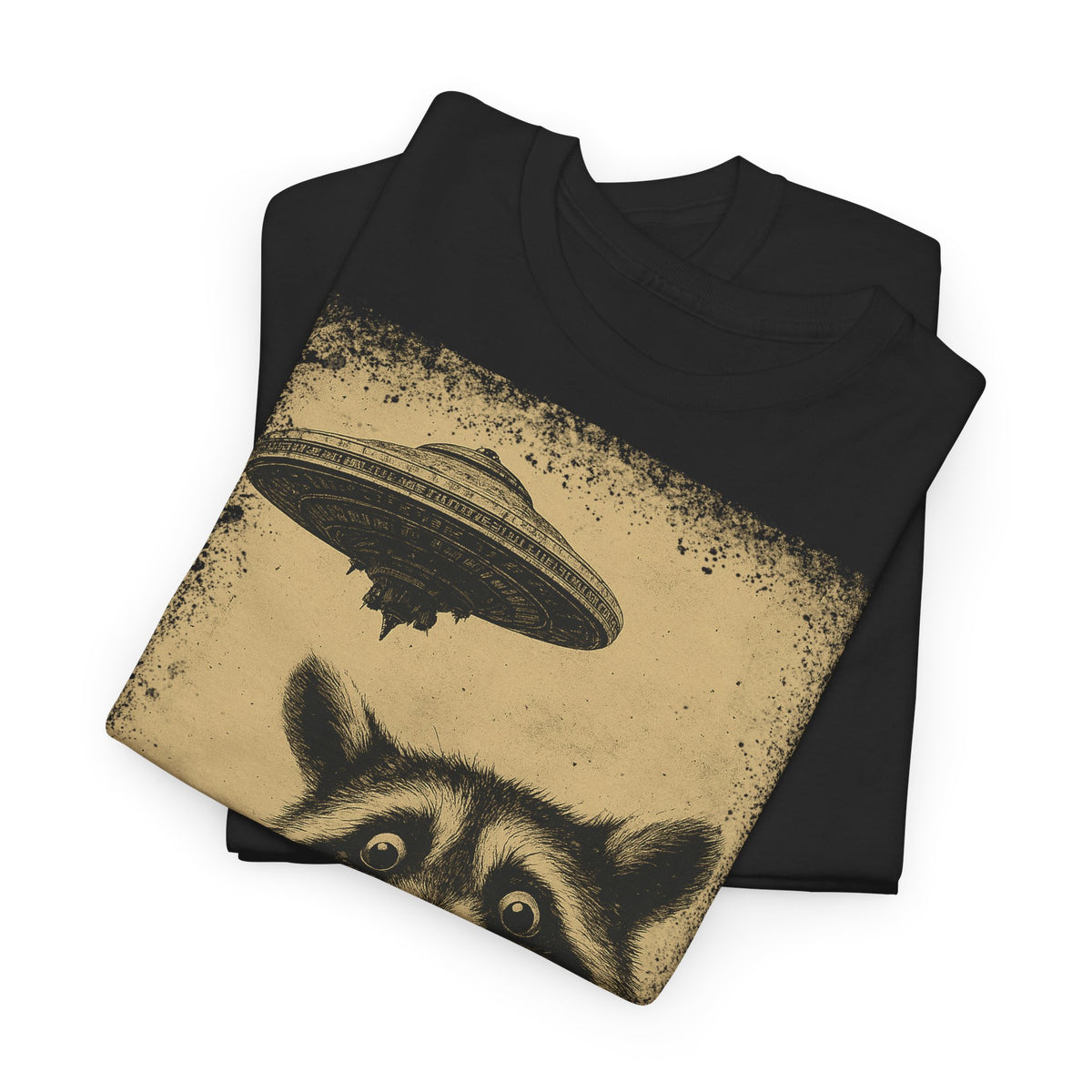 Waschbär UFO Alien Lustiges T-Shirt