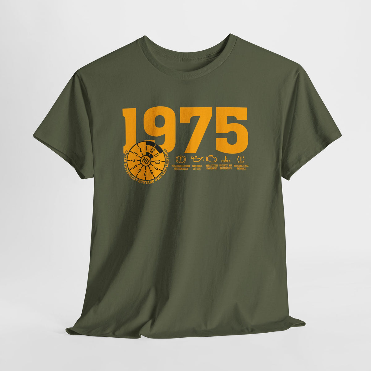 50 Geburtstag Jahrgangs-Shirt 1975 – TÜV Stempel Design - Entspricht Zustand und Laufleistung