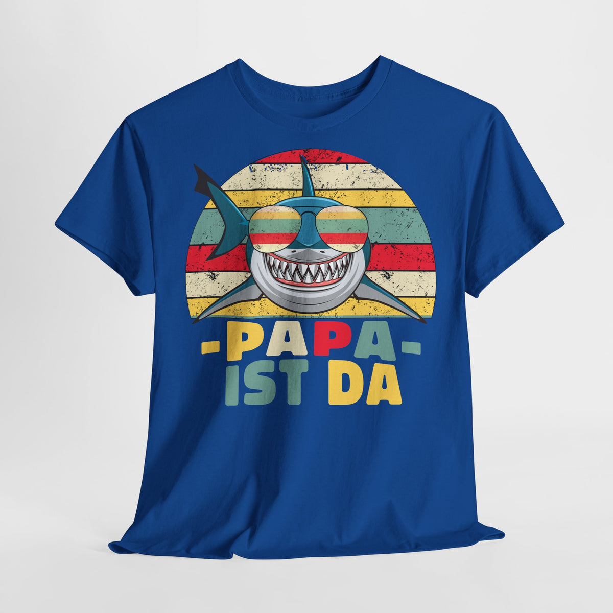 Vatertag Papa T-Shirt Daddy Shark Papa Hai - Papa ist da Geschenk T-Shirt