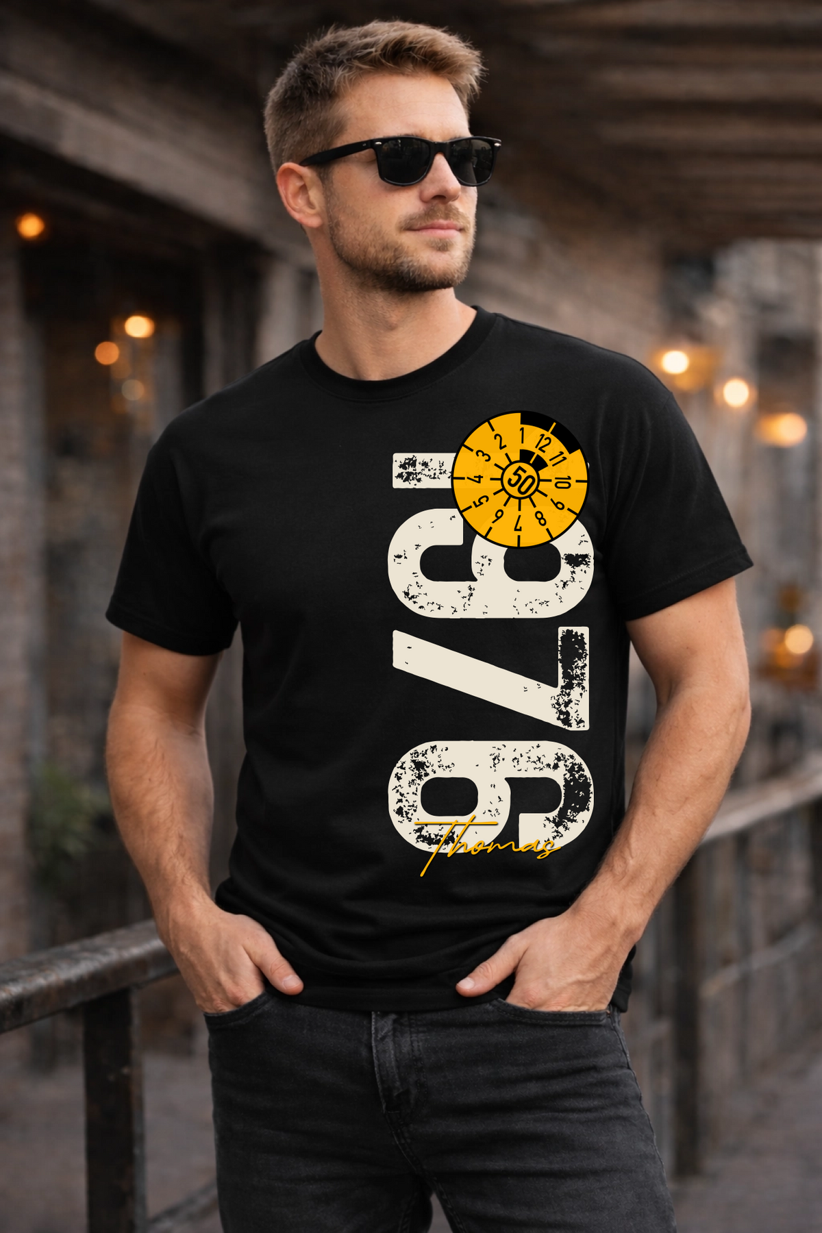 50. Geburtstag Personalisierbar 1976 Zustand entspricht Alter und Laufleistung TÜV Lustiges Mechaniker Geschenk T-Shirt oder Sweatshirt