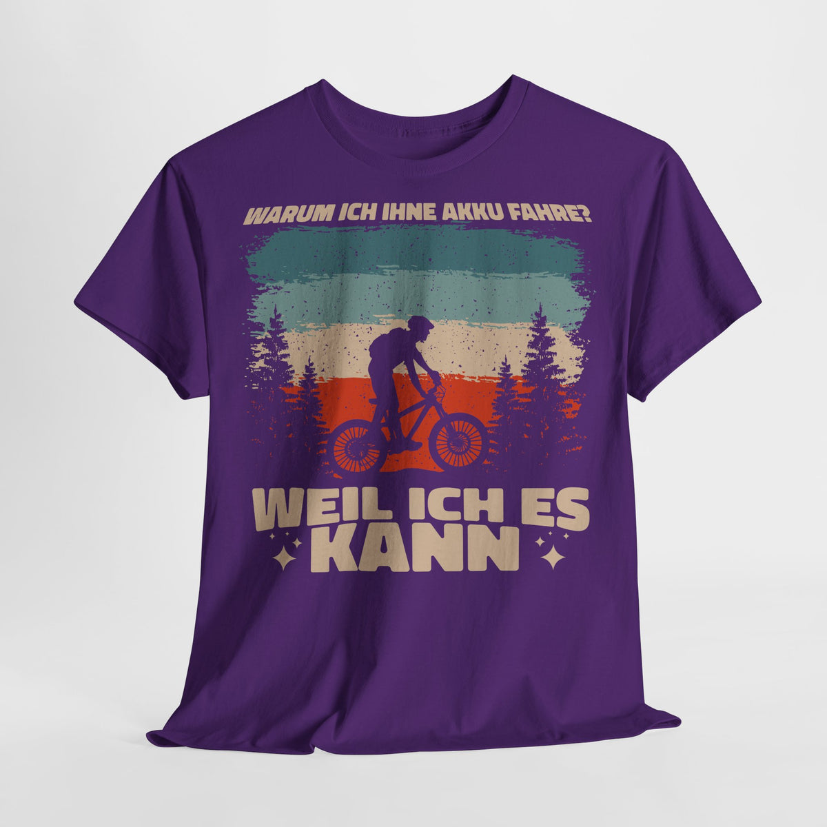 Fahrradfahrer Warum ich ohne Akku fahre weil ich es kann T-Shirt