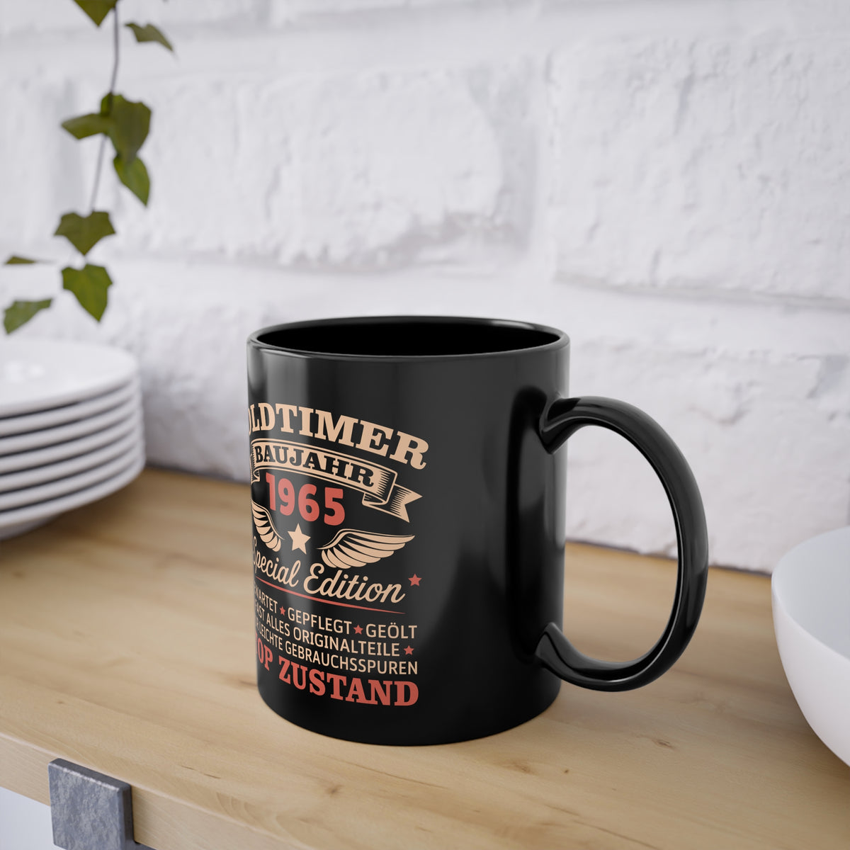 60. Geburtstag Mann Frau 60 Jahre Baujahr 1965 - Oldtimer - Lustige Geschenk Kaffee Tasse