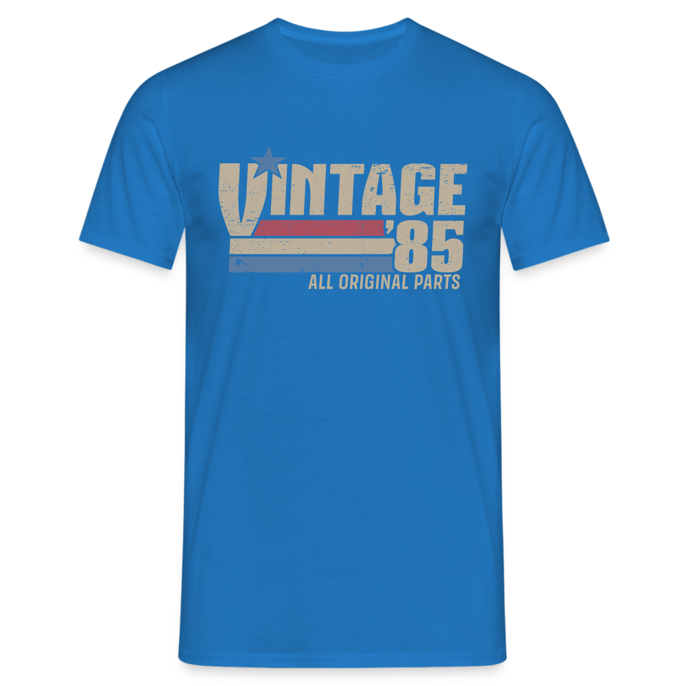 40. Geburtstag Jahrgang 1985 Vintage 85 Original Parts Retro Geschenk T-Shirt - Royalblau