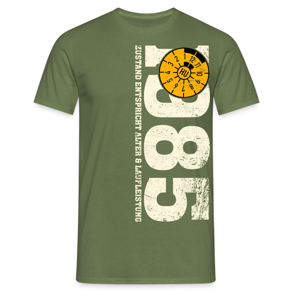 40. Geburtstag 1985 Zustand TÜV Lustiges Mechaniker Geschenk T-Shirt - Militärgrün