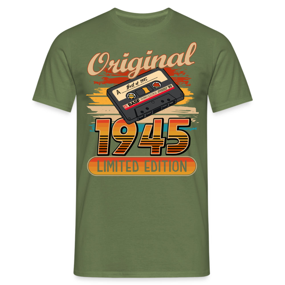 80. Geburtstag - Limited Edition - Best of 1945 - Retro Musik Kassette - Geschenk T-Shirt