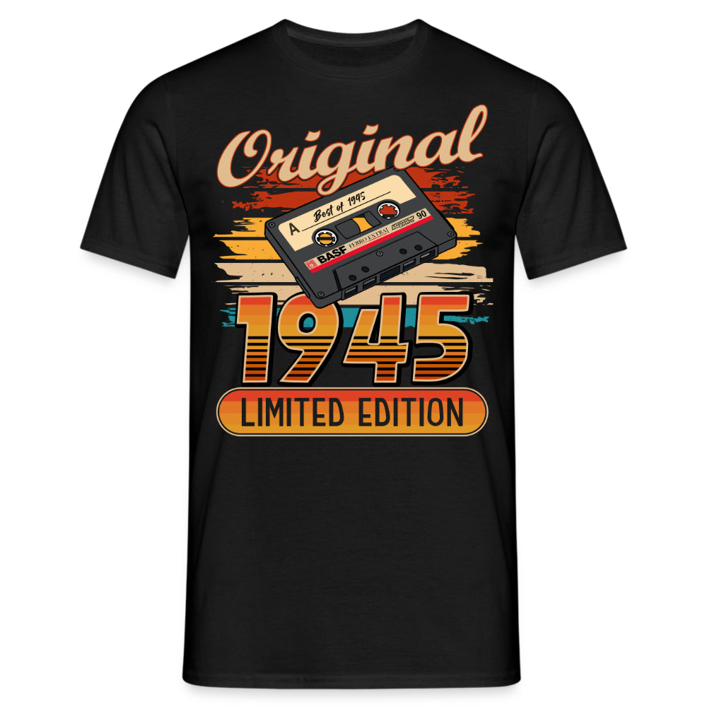 80. Geburtstag - Limited Edition - Best of 1945 - Retro Musik Kassette - Geschenk T-Shirt