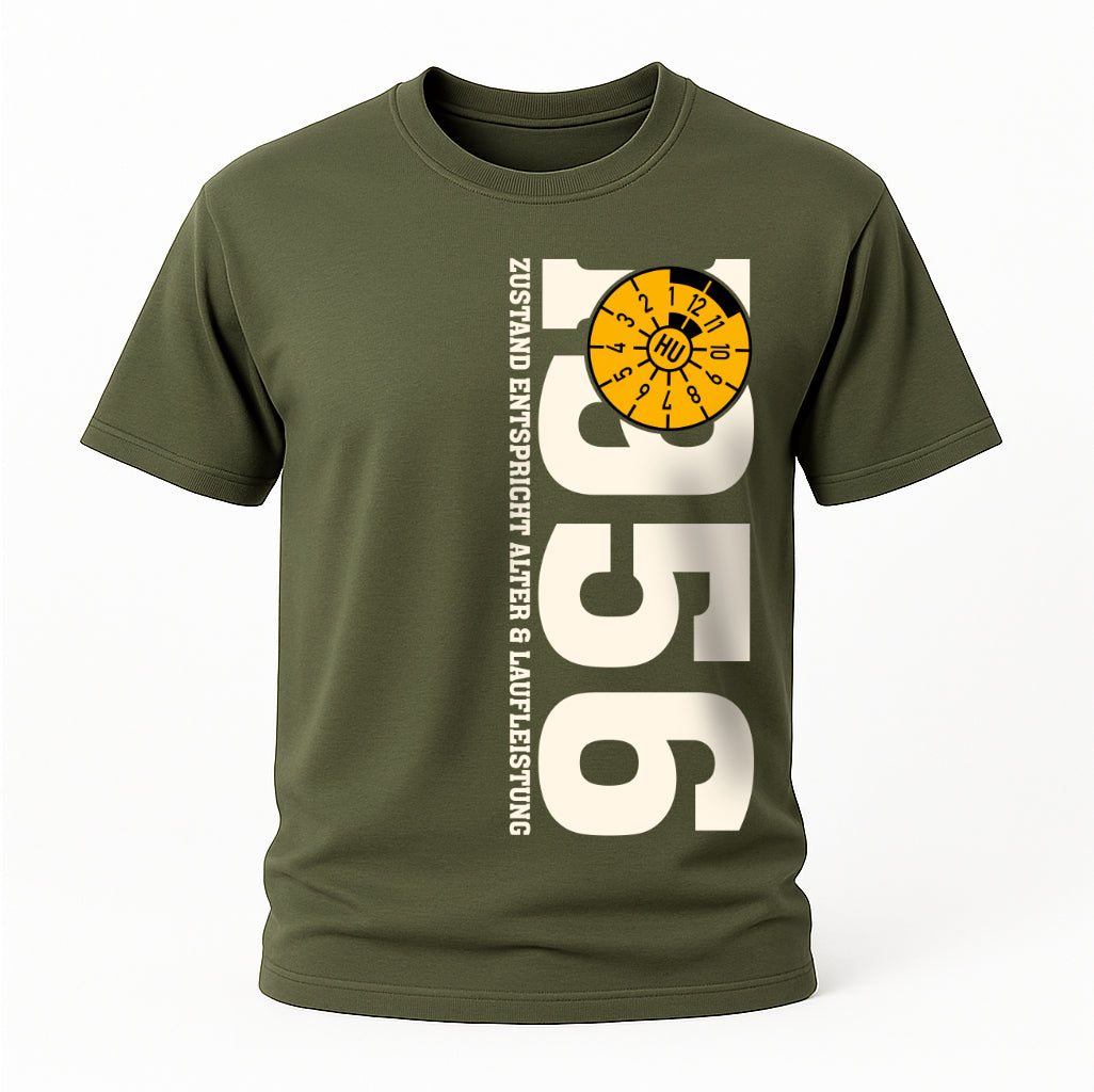 70. Geburtstag 1956 Zustand entspricht Alter und Laufleistung TÜV Lustiges Mechaniker Geschenk T-Shirt