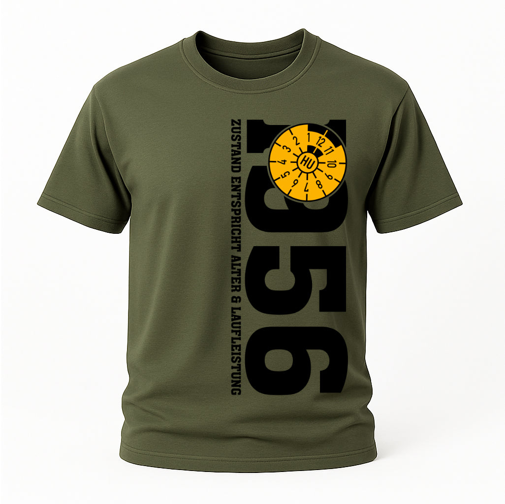 70. Geburtstag 1956 Zustand entspricht Alter und Laufleistung TÜV Lustiges Mechaniker Geschenk T-Shirt