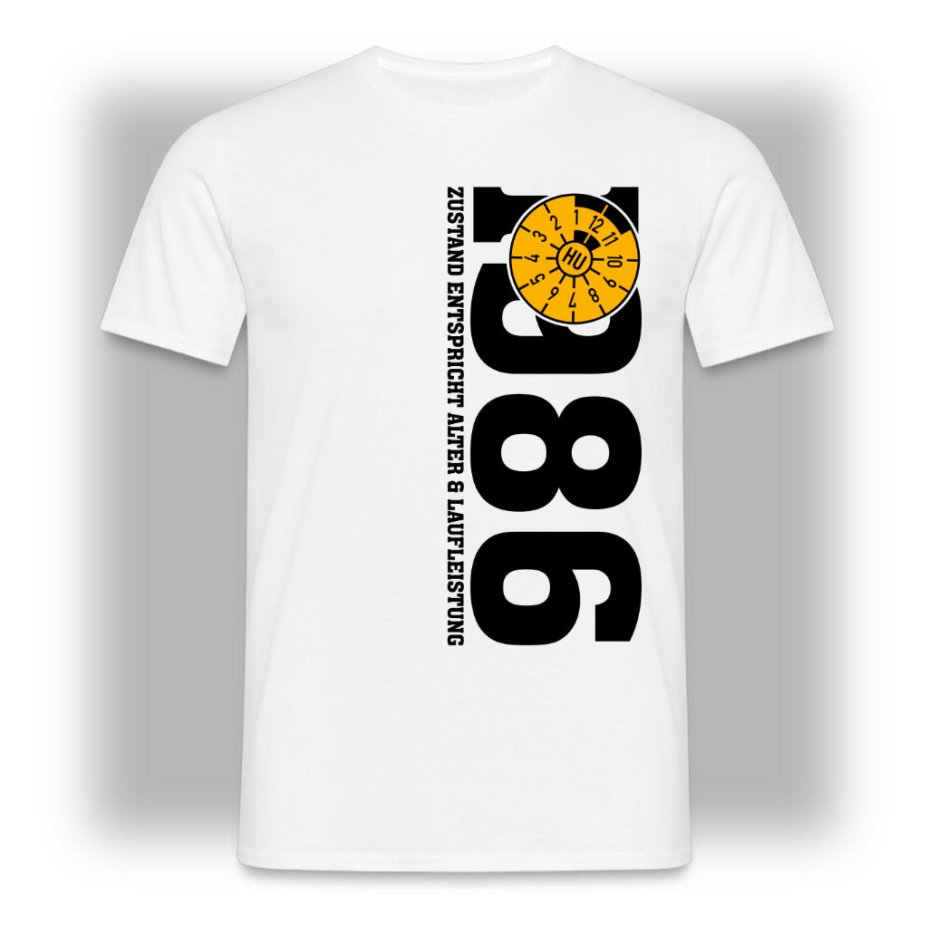 40. Geburtstag 1986 Zustand entspricht Alter und Laufleistung TÜV Lustiges Mechaniker Geschenk T-Shirt