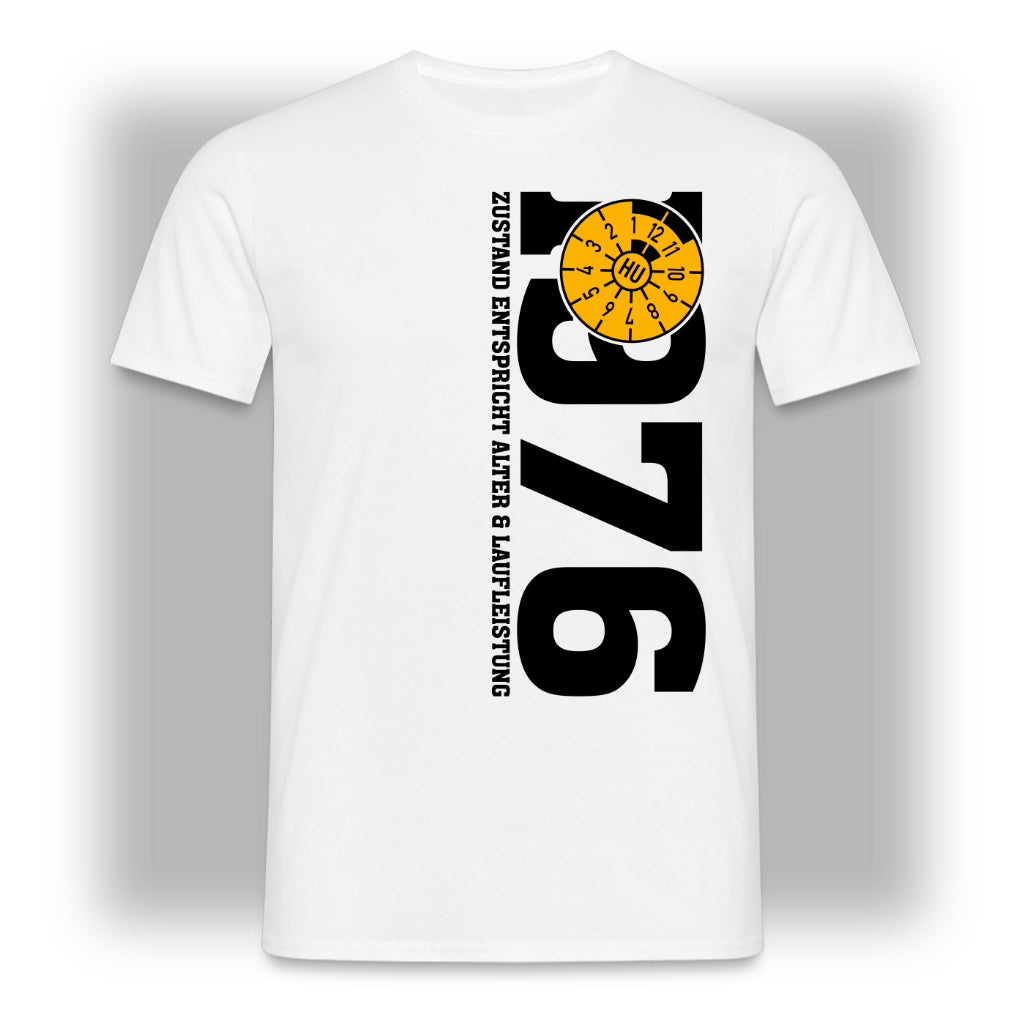 50. Geburtstag 1976 Zustand entspricht Alter und Laufleistung TÜV Lustiges Mechaniker Geschenk T-Shirt