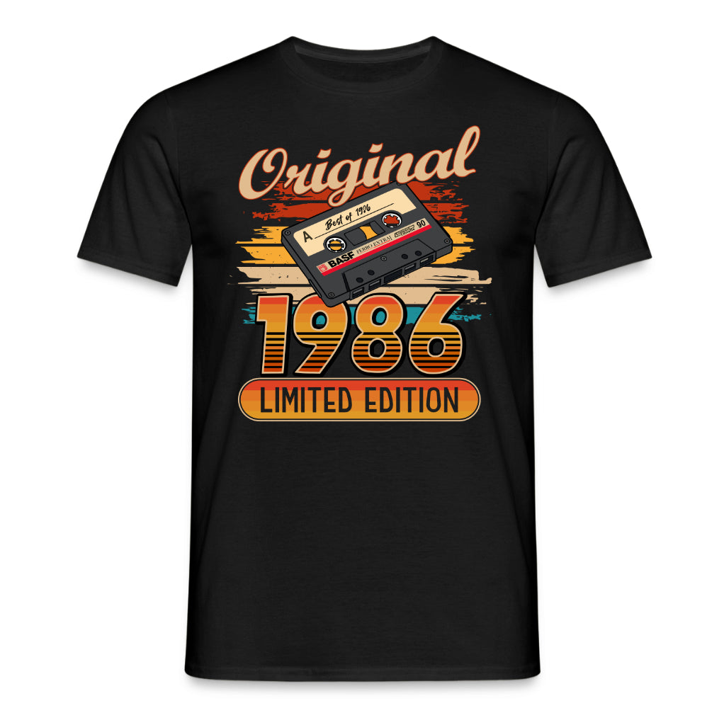 Original 40. Geburtstag Shirt – Original Best of 1986 Limited Edition Retro Musik Kassette
