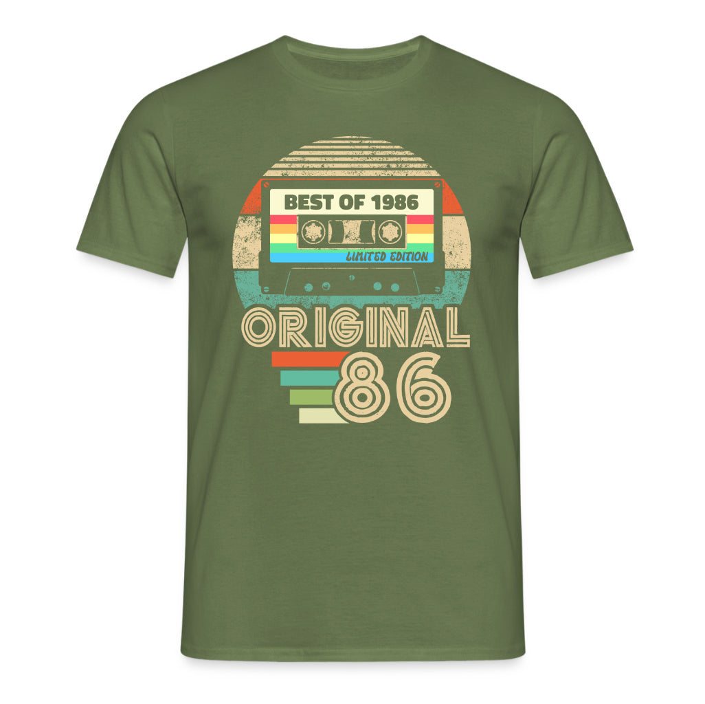 Original 40. Geburtstag Shirt – Best of 1986 Limited Edition Retro Kassette
