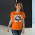 Lustige Faule Katze mit Mittelfinger - Frauen T-Shirt