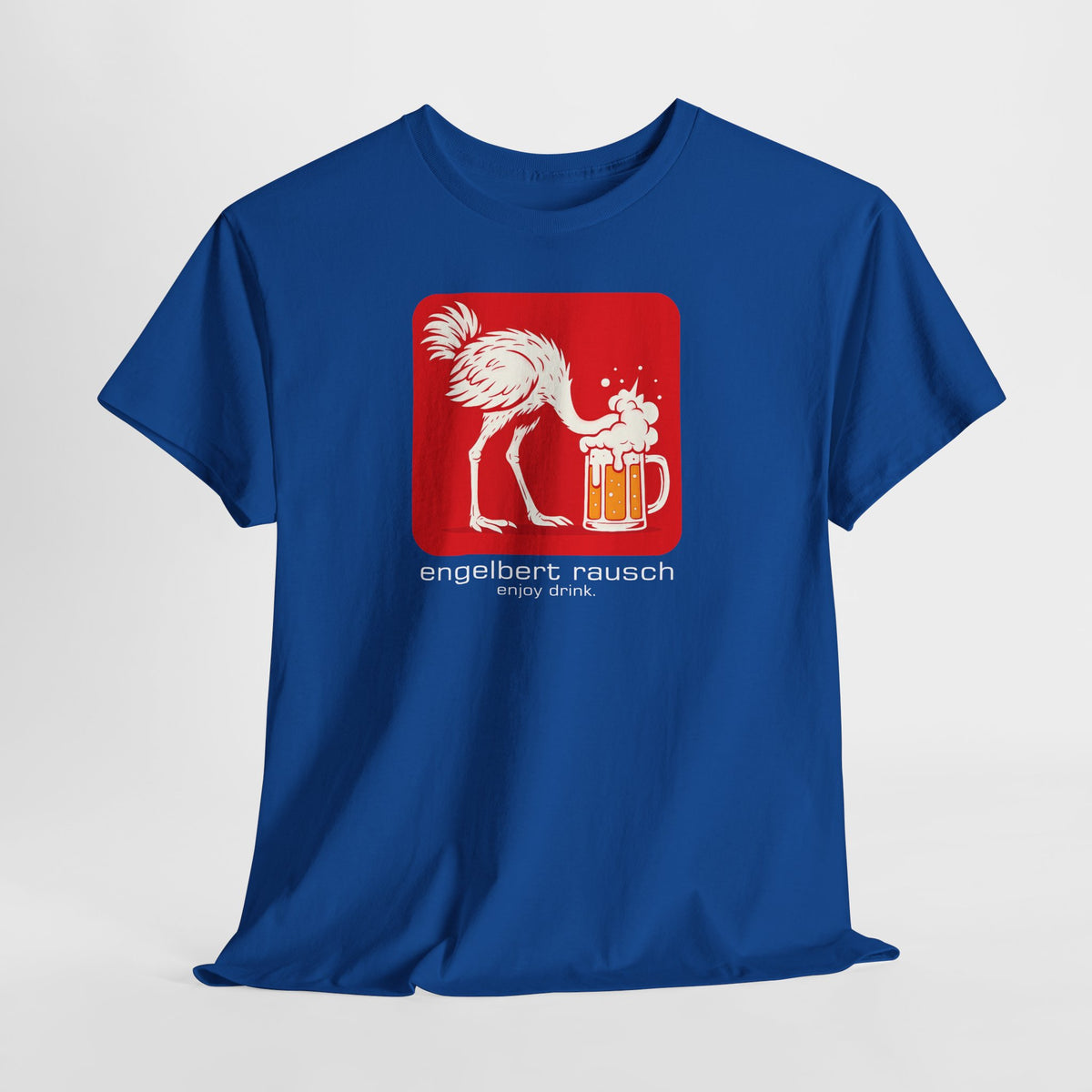 Engelbert Rausch T-Shirt – Lustiges Bier Parodie Shirt, Geschenk für Freunde