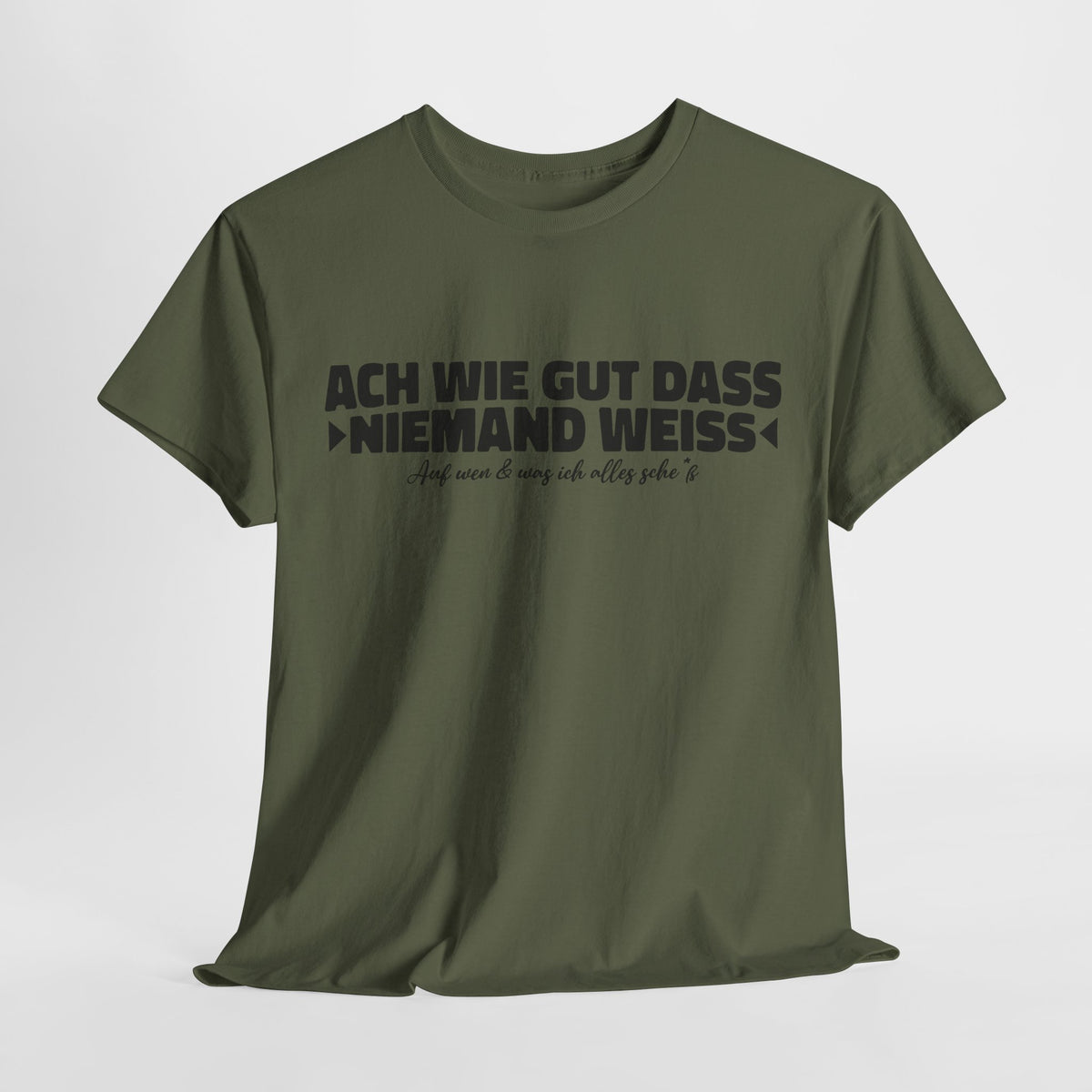 Ach wie gut dass niemand weiss auf was und wen ich alles – Lustiges Shirt