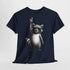 Lustiger Waschbär mit Sonnenbrille und Rock-Handzeichen – Lustiges T-Shirt für Rockfans