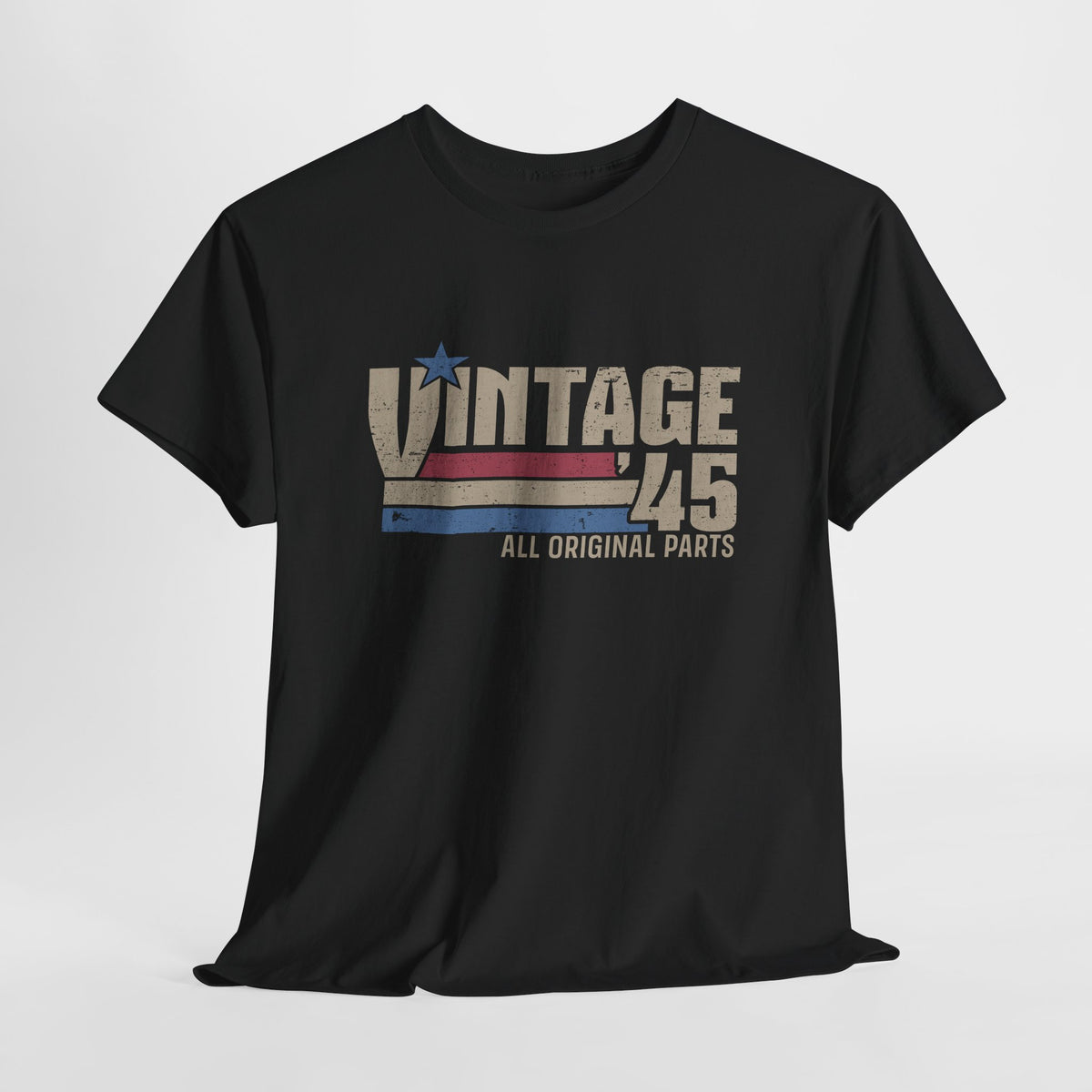 80. Geburtstag Jahrgang 1945 Vintage 45 Original Parts Retro Geschenk T-Shirt