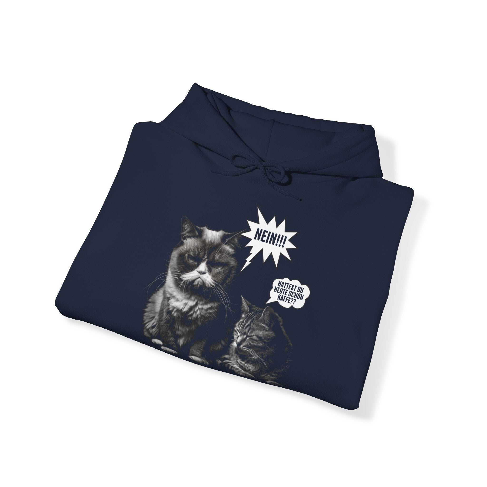 Kaffee und Katzen - Morgenmuffel Lustiger Unisex Heavy Blend™ Hoodie
