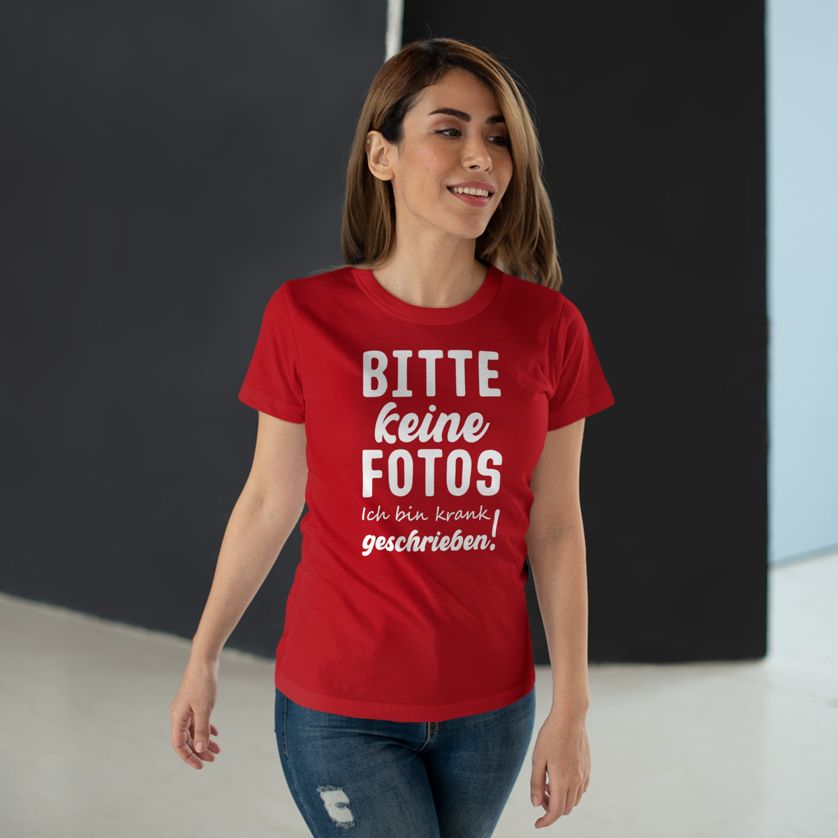 Bitte keine Fotos - bin krank geschrieben - Lustiges Frauen T-Shirt