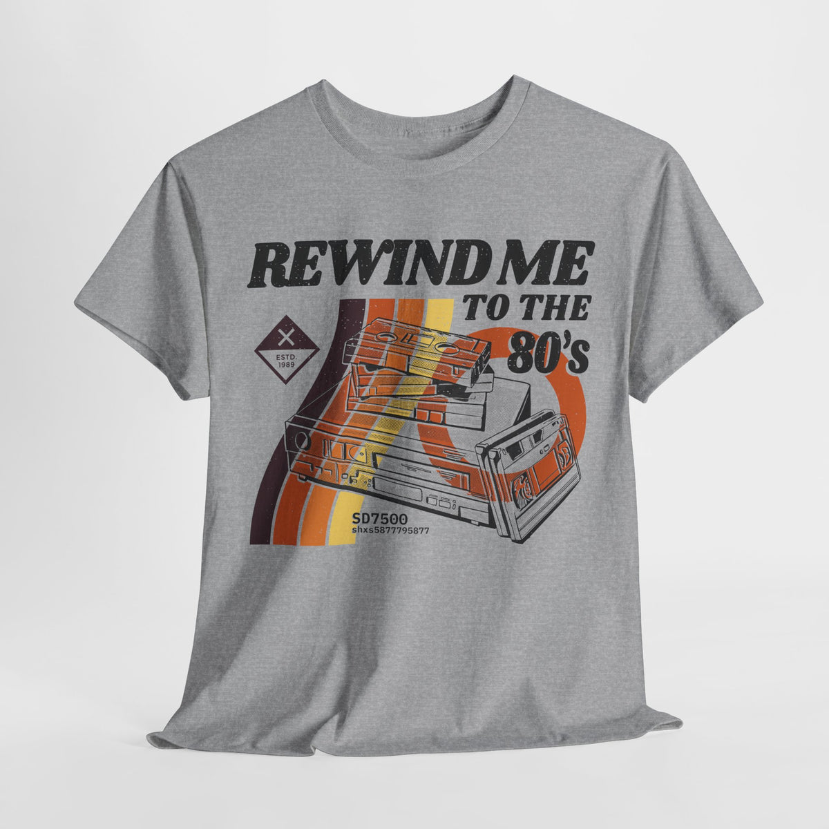80er 90er Retro Style - Kassette - REWIND ME - Unisex Shirt