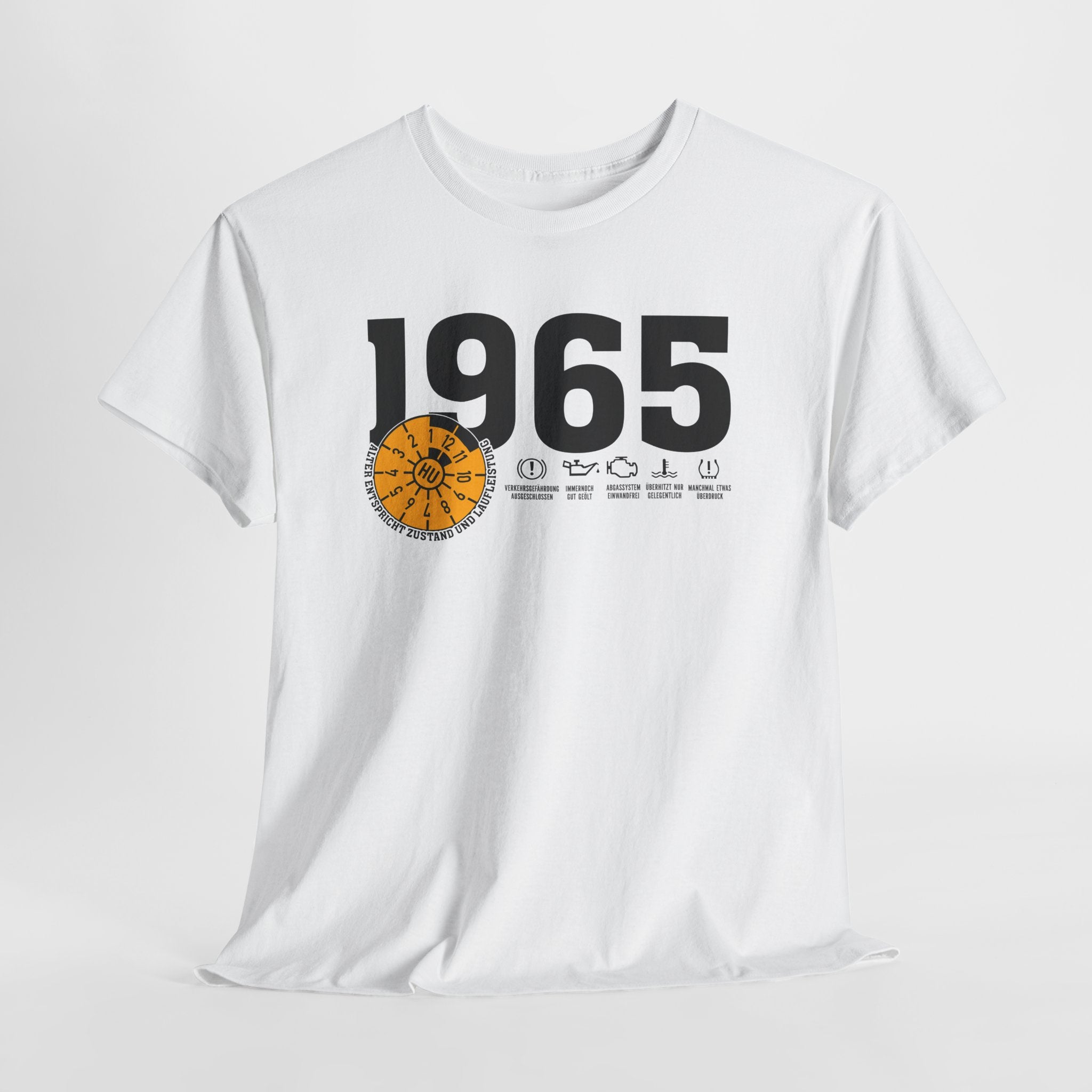 60 Geburtstag Jahrgangs-Shirt 1965 – TÜV Stempel Design - Entspricht Zustand und Laufleistung