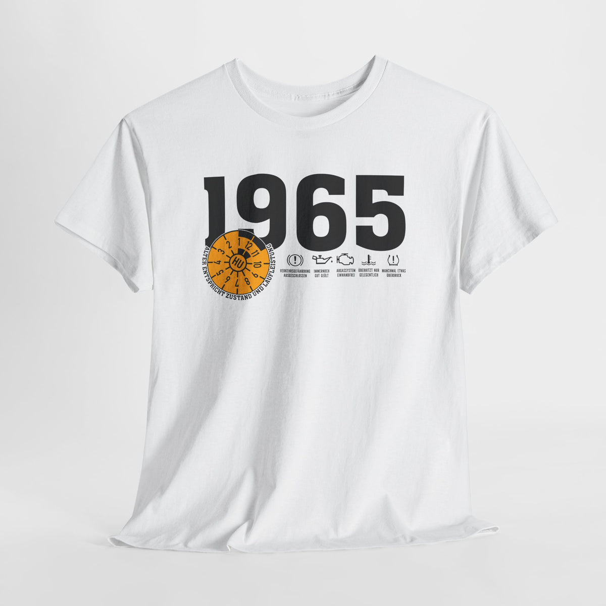 60 Geburtstag Jahrgangs-Shirt 1965 – TÜV Stempel Design - Entspricht Zustand und Laufleistung