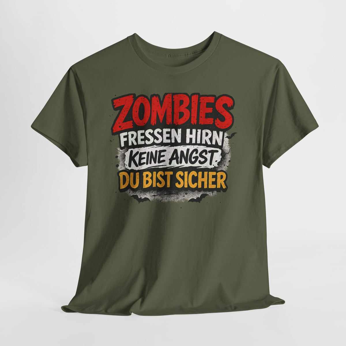 Halloween Shirt - Zombies Fressen Hirn - Du Bist Sicher - Lustiges Halloween T-Shirt