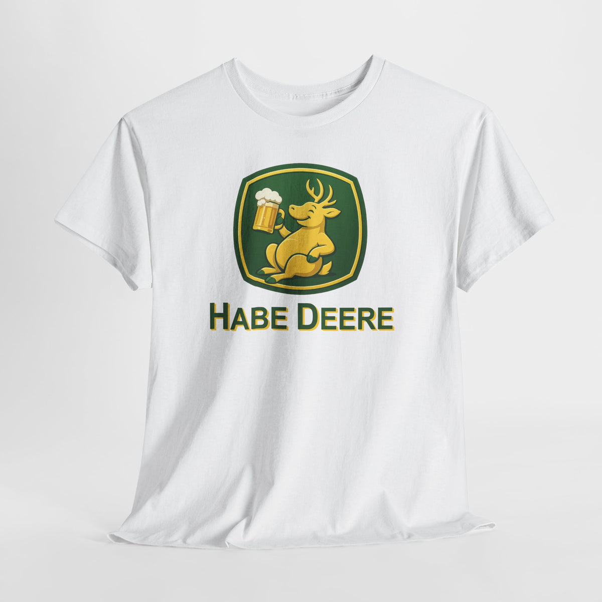 Trinkender Hirsch – Habe Deere Bier Logo Parodie T-Shirt
