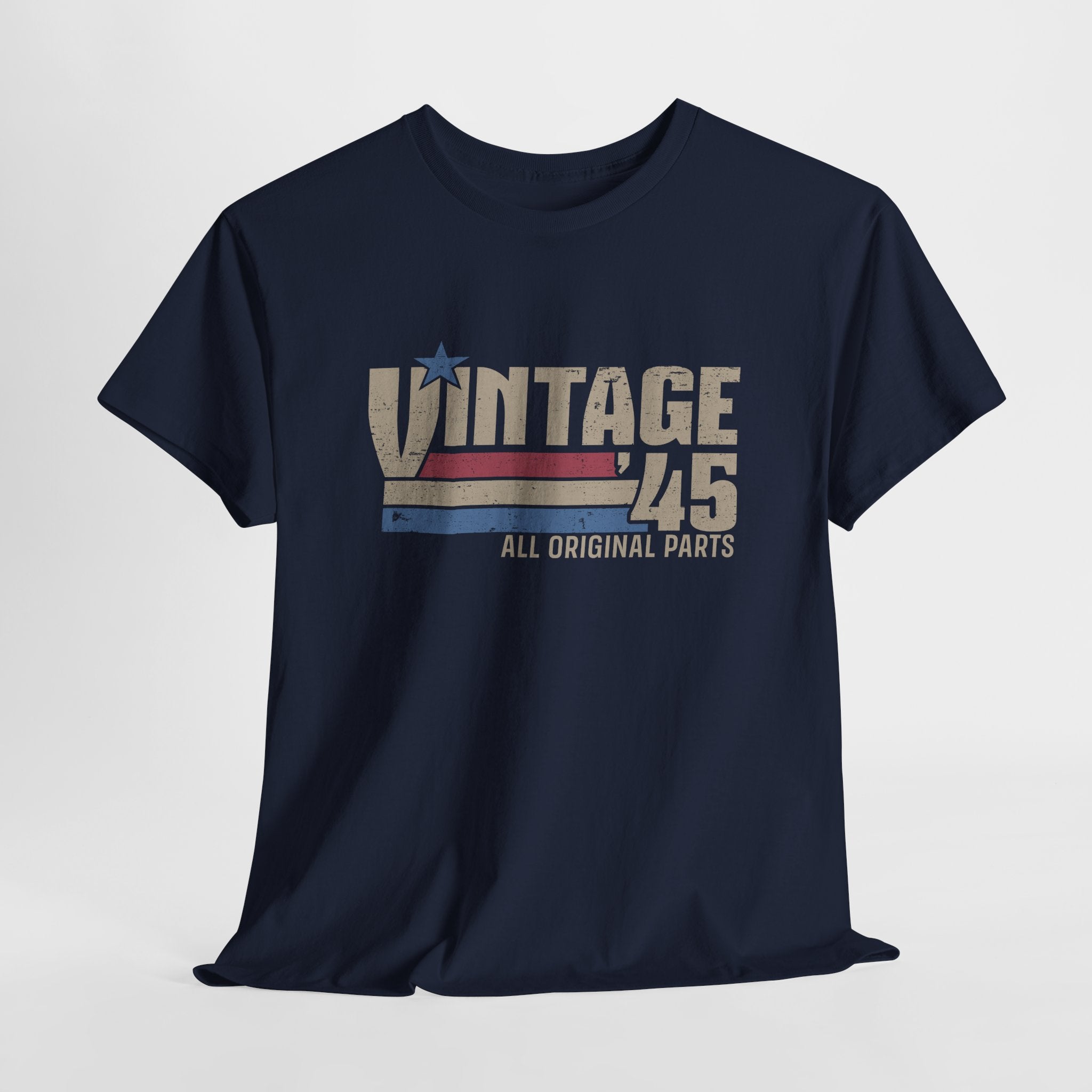 80. Geburtstag Jahrgang 1945 Vintage 45 Original Parts Retro Geschenk T-Shirt