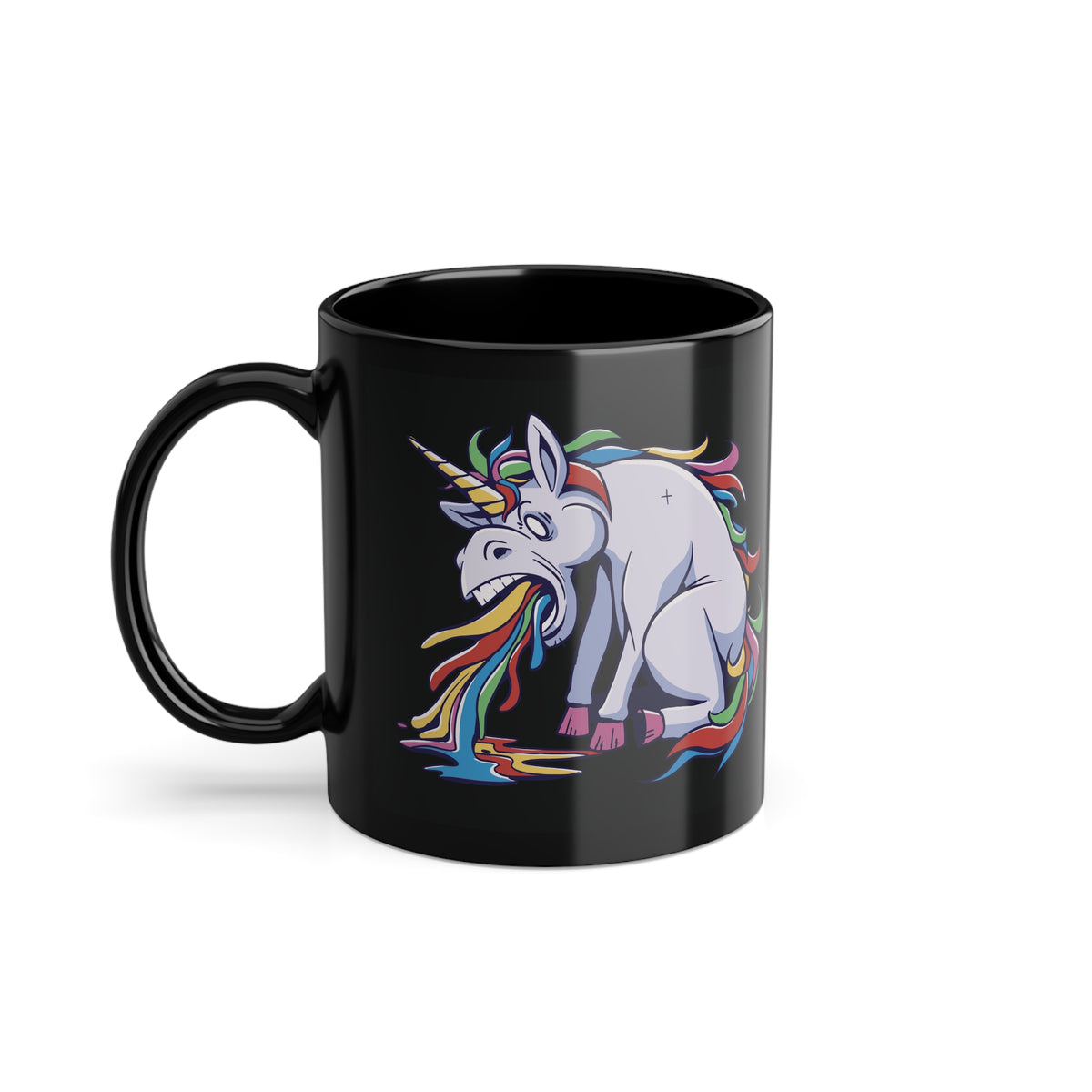 Einhorn kotzt Regenbogen Lustige Kaffee Tasse