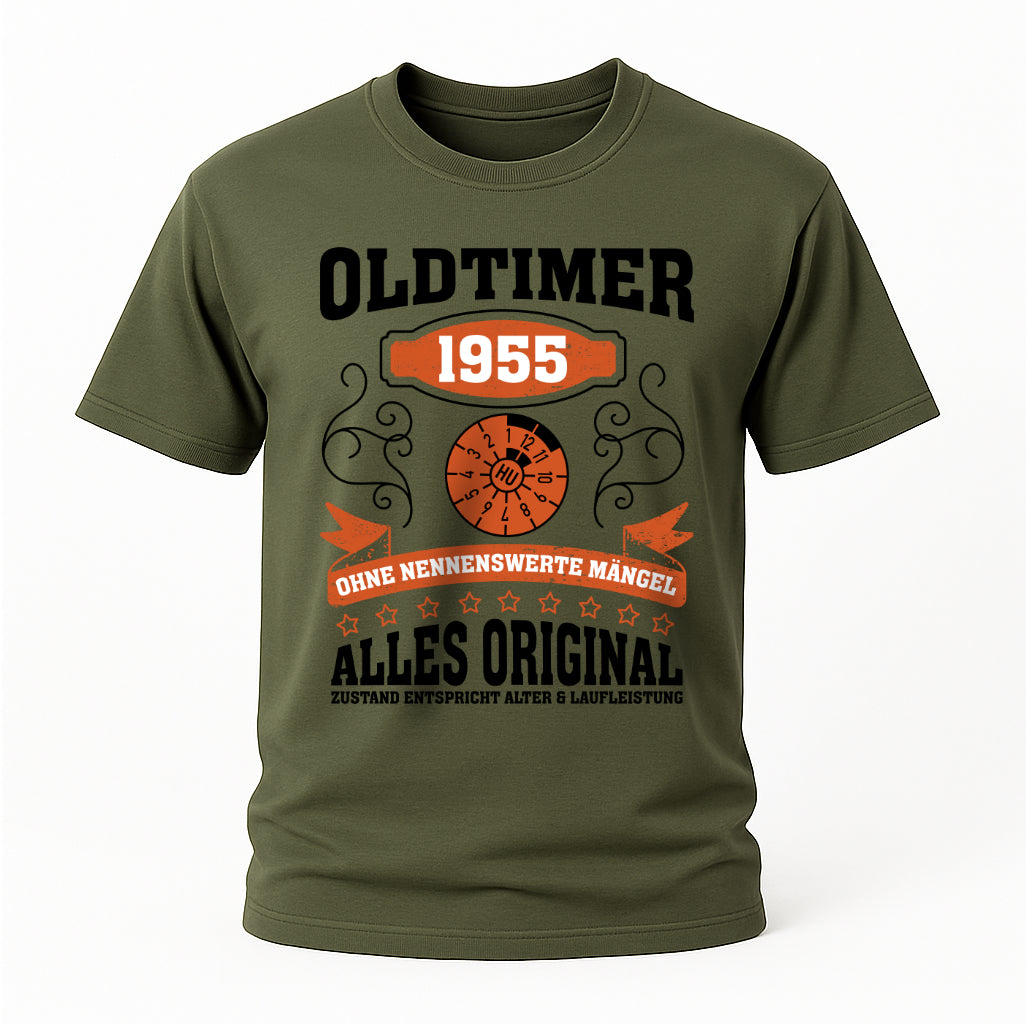 70. Geburtstag Oldtimer 1955 Zustand entspricht Alter und Laufleistung TÜV Lustiges Mechaniker Geschenk T-Shirt