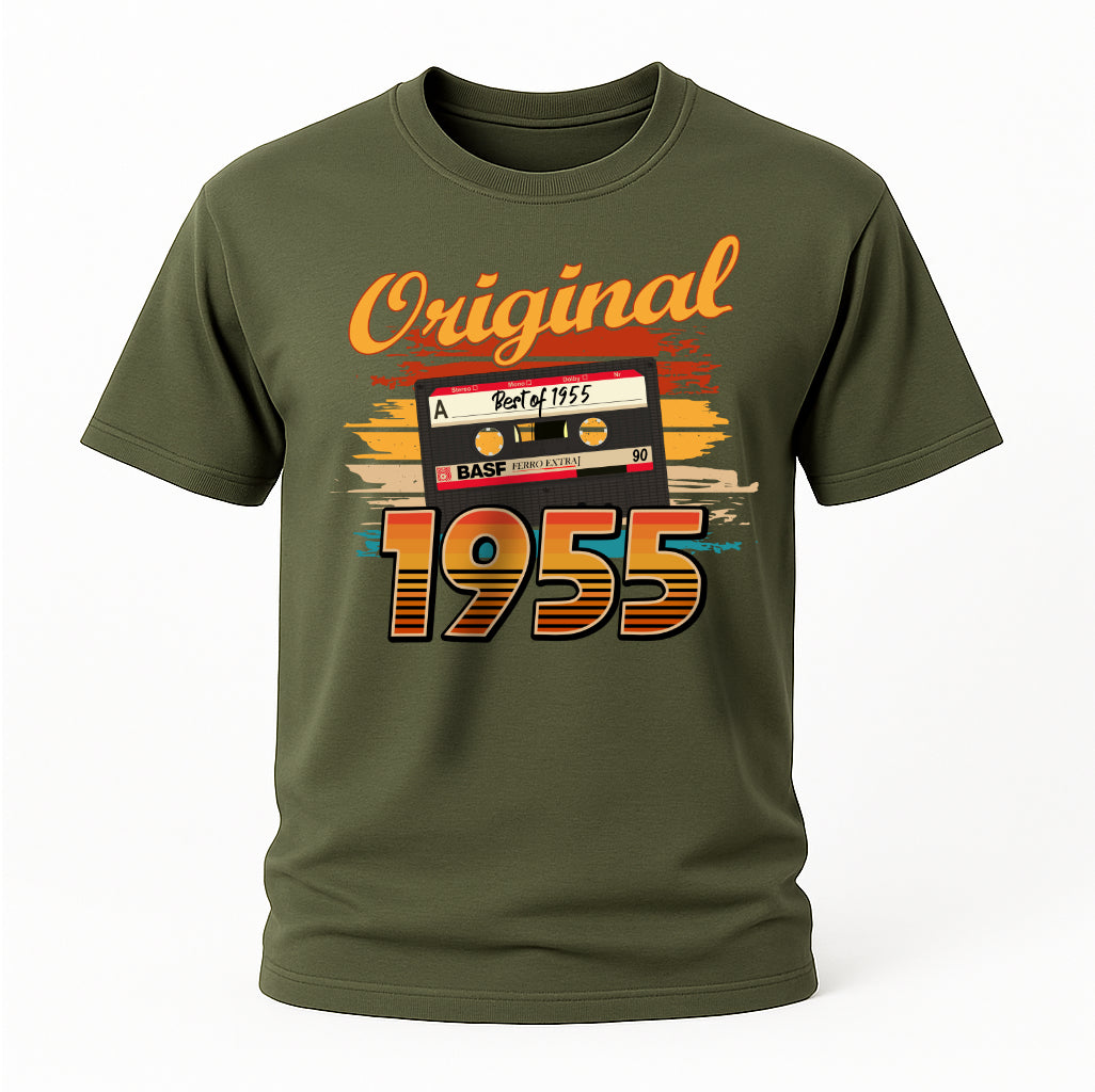 70. Geburtstag Best Of 1955 Original Limited Edition Retro Kassette Geschenk T-Shirt