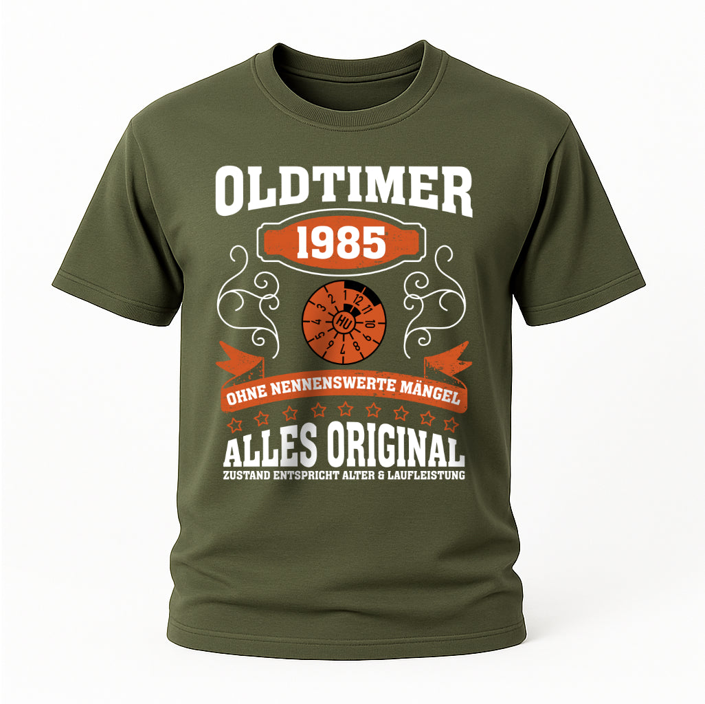 40. Geburtstag Oldtimer 1985 Zustand entspricht Alter und Laufleistung TÜV Lustiges Mechaniker Geschenk T-Shirt