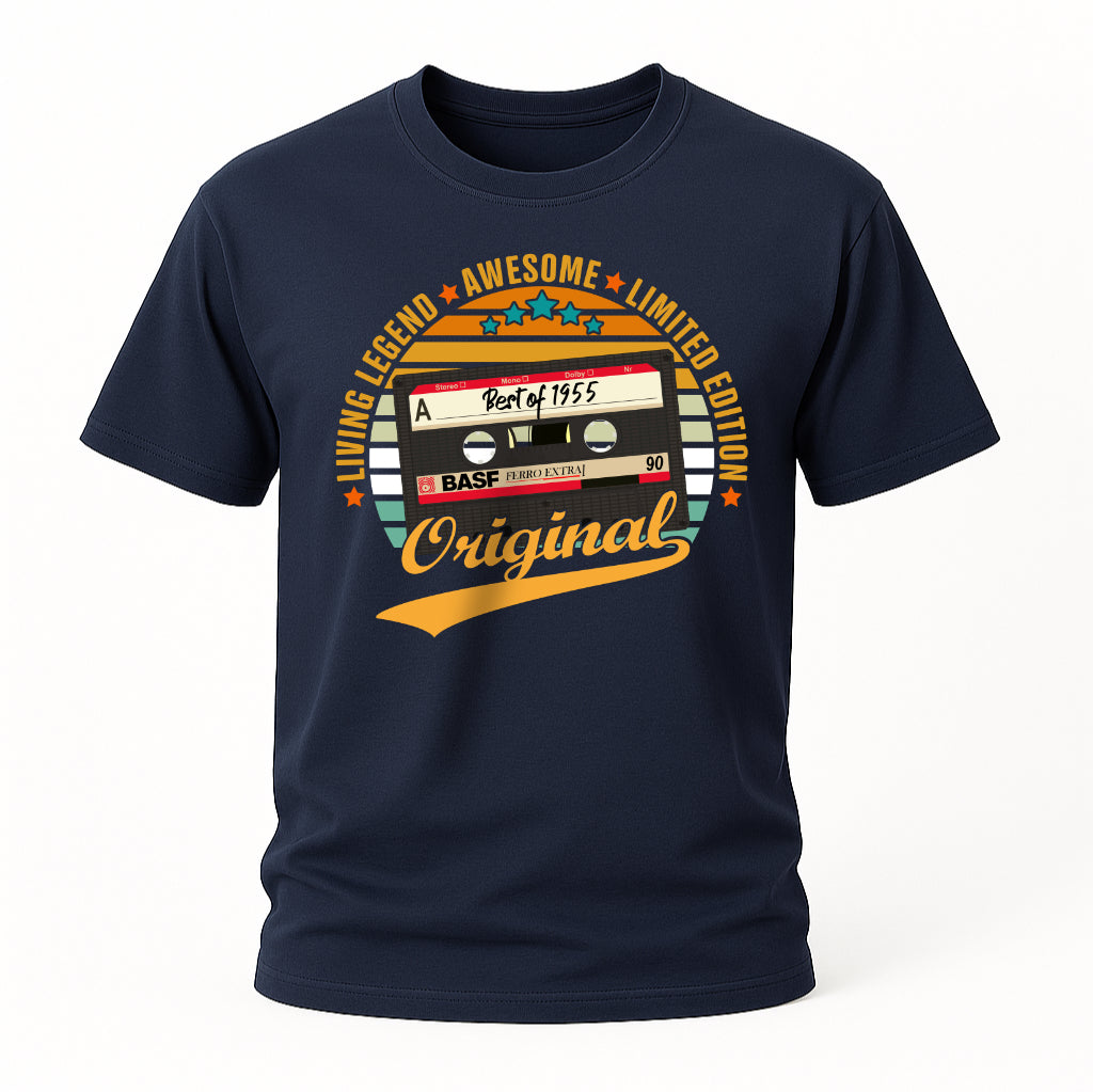 Copy of 70.Geburtstag Original Limited Edition Retro Kassette Best Of 1955 Geschenk T-Shirt