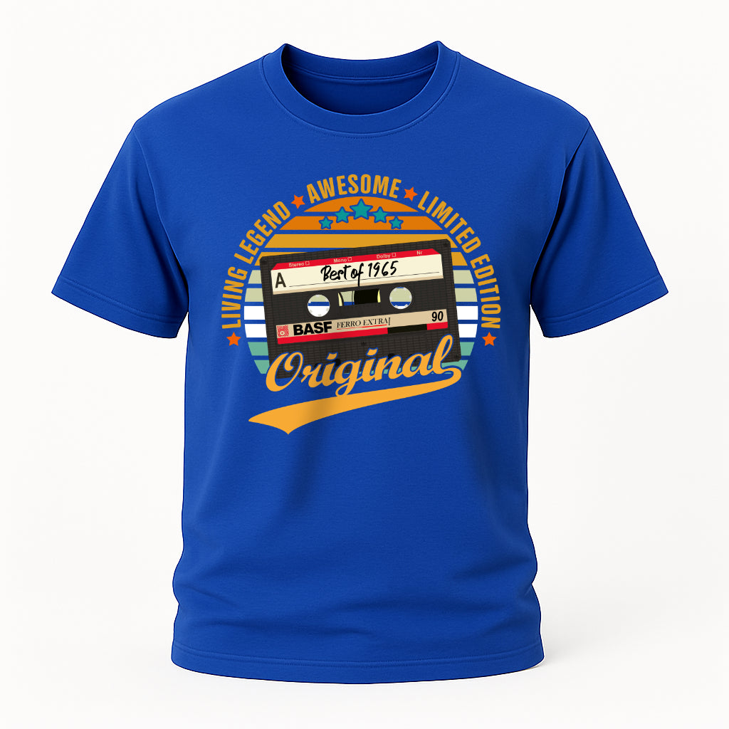 60.Geburtstag Original Limited Edition Retro Kassette Best Of 1965 Geschenk T-Shirt